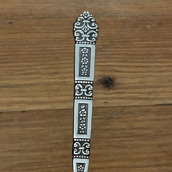 Oneida Coronation Black Accent Stainless Fork and Oval Soup Spoon Lot Flatware - Picture 3 of 9